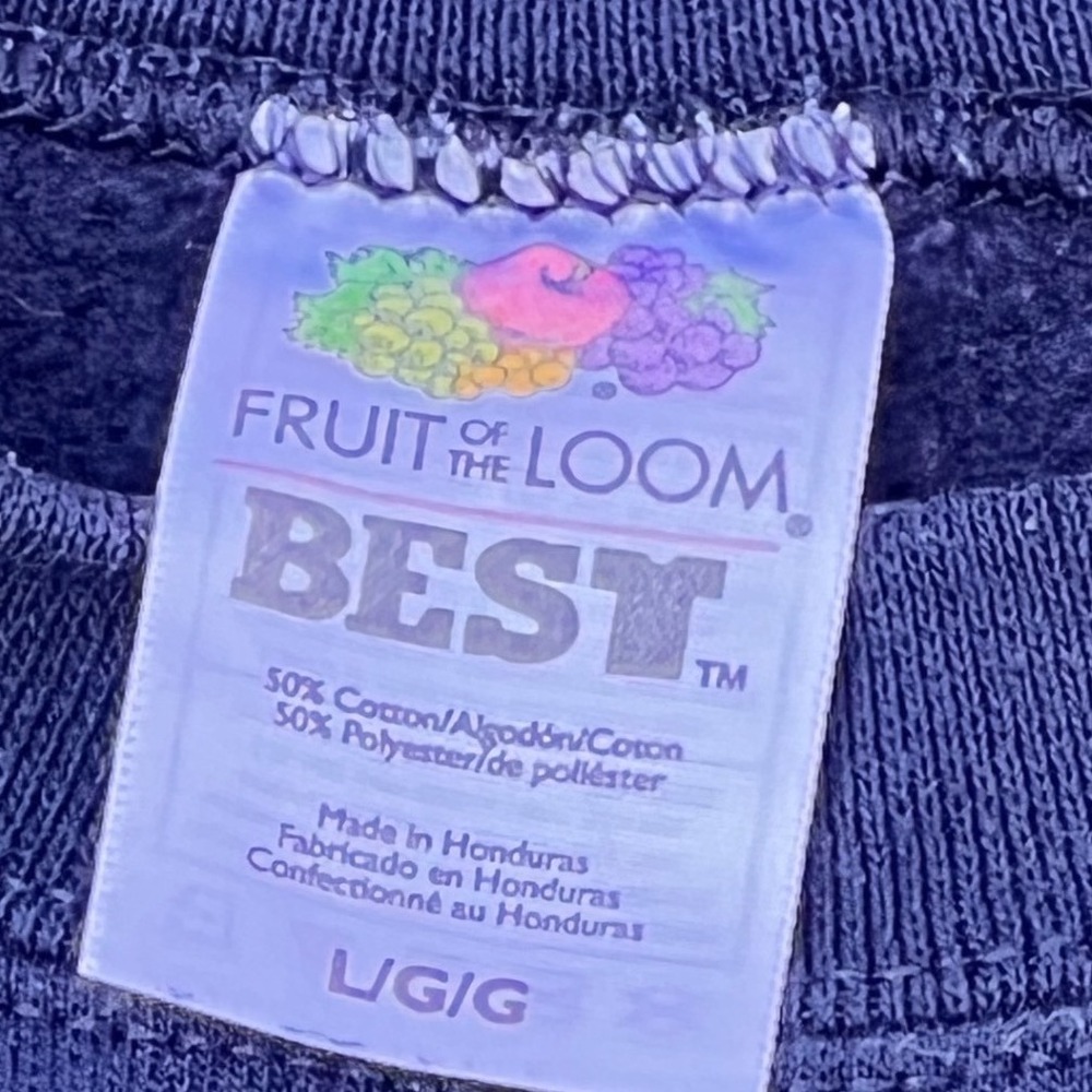 Vintage Fruit of the Loom BEST Mens Blue Crew Neck Sweatshirt Sz lg‎  Casual - Picture 5 of 5